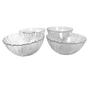 Arcoroc France Sea Breeze Swirl Clear 5.5" Soup/Cereal/Salad Bowls-Set of 4!